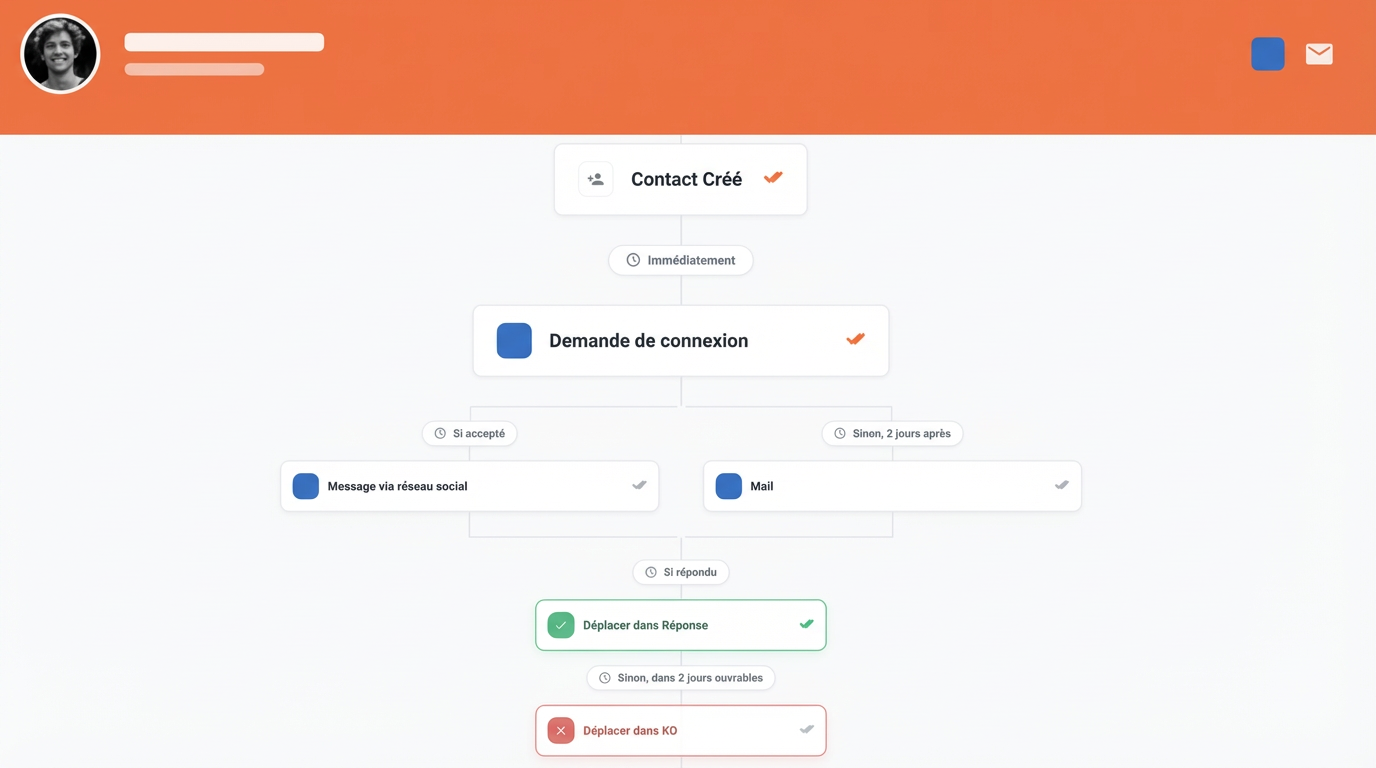 Séquences et automatisations — messages personnalisés à chaque étape